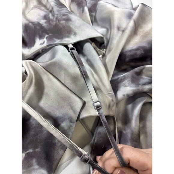 Superdown Krystal Slip Dress Grey White Tie Dye Small Adjustable Straps - Picture 14 of 16